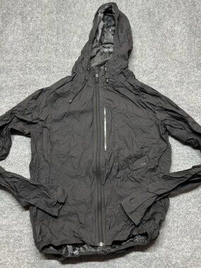 Endura Jacket Mens Large Black Hooded Waterproof Cycling Windbreaker Lightweight